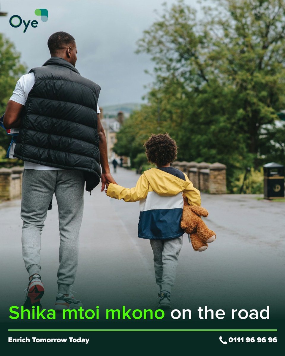 Ukiwa na mtoi kwa roadi, mshike mkono, mchunge hadi mfike place mnaenda.Always hold a child’s hand when walking near or across the road

#OYEKenya #TheBodaCompany #NTSA #StepsToZeroPedestrianDeaths #UsalamaBarabarani #MakeWalkingSafe