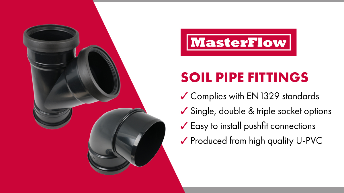 MasterFlow_UK's tweet photo. MasterFlow not only offers a diverse range of copper and brass fittings, but also a robust selection of plastics. So, merchants across the UK can offer more choice to their customers https://t.co/yLr5Fzjb3H #SolventWeld #SoilPipe #SoilFittings #PlasticTraps #PanConnector https://t.co/TfHjAvkjxu