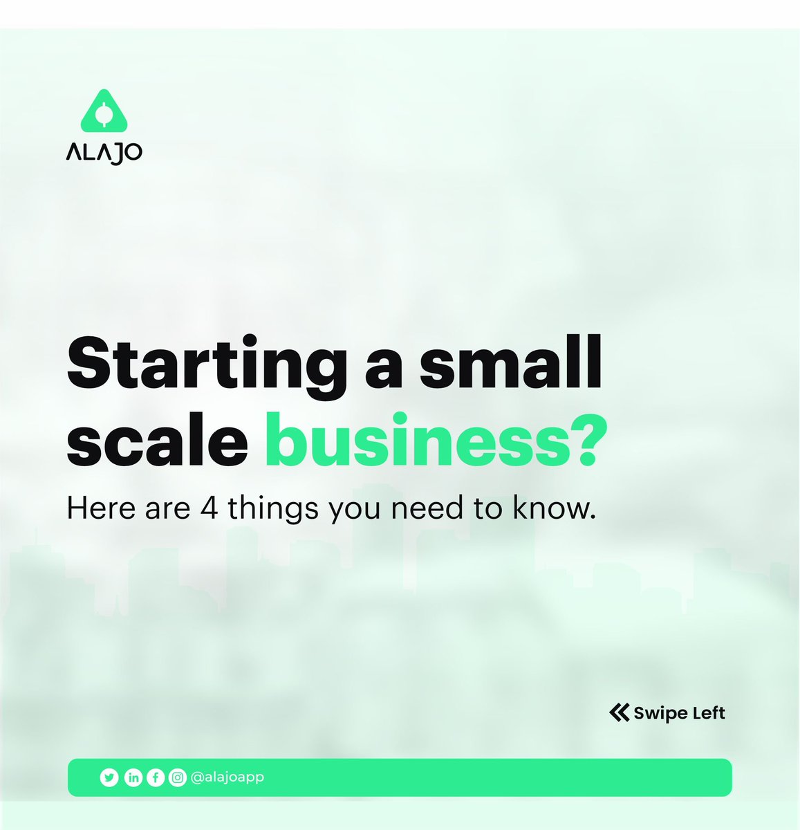 alajoapp's tweet photo. There are things you need to know when starting a small scale business. A good location A good customer relation Set business growth target Create savings plan with us at Alajo.
#Alajo #Peoplespiggybank #Fintech #SaveForTheFuture #SmartParenting #FamilyFinance #MoneyMindset https://t.co/mHFJRS85Uq