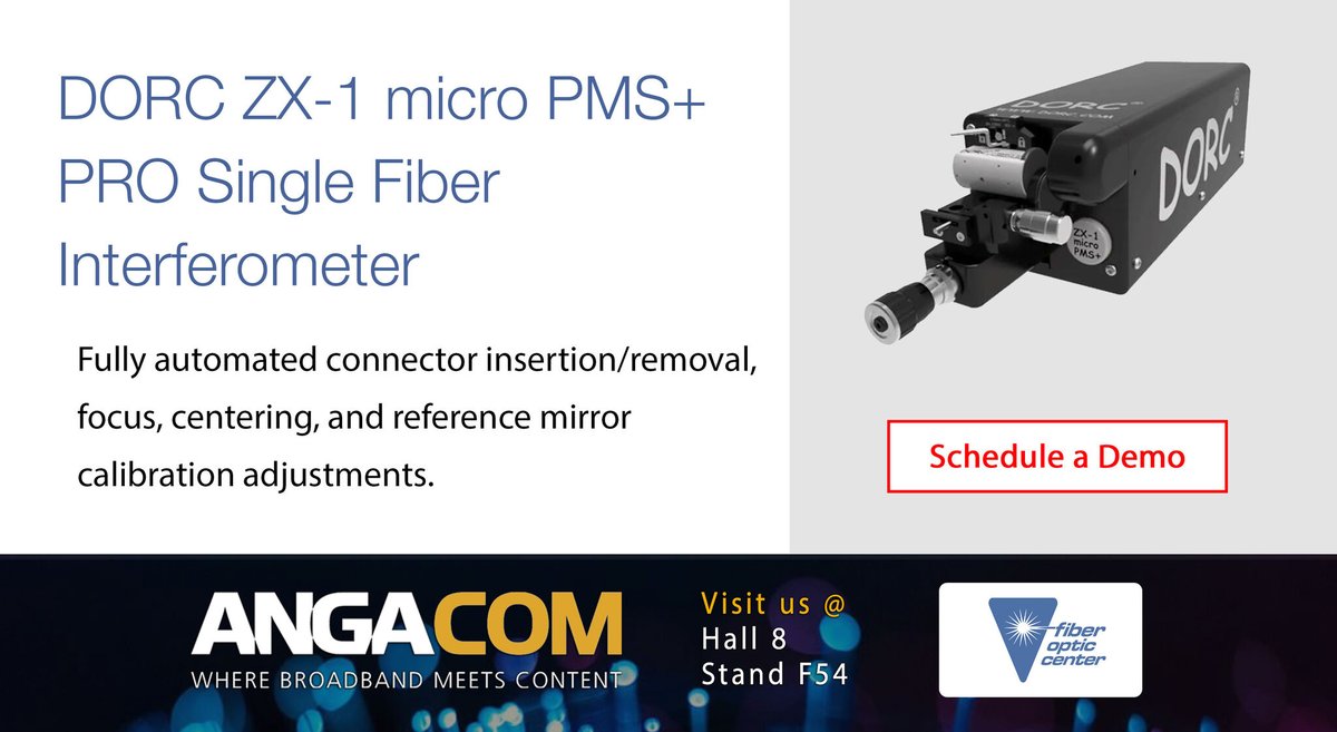 The DORC ZX-1 micro PMS+ Single Fiber #Interferometer is a compact, modular system for fast and accurate fiber connector testing.

Schedule a demo during #ANGACOM at Booth F54 in Hall 8: bit.ly/4cTxSIO
Not attending ANGA COM? Schedule a demo here: bit.ly/3RMt3Yh