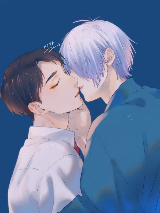 父水再掲です キスの日っつって漁ったら全然そういうの描いてねえのに気付いた
