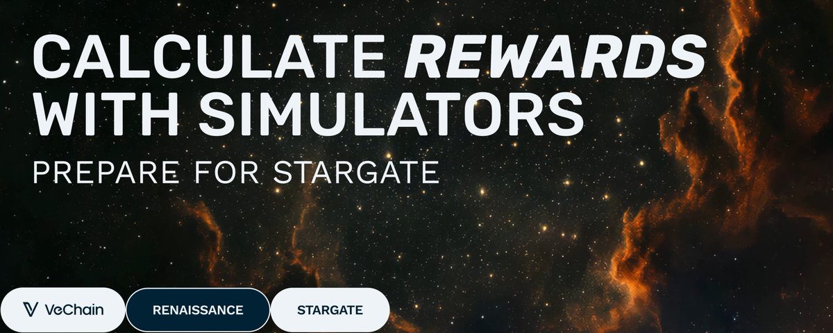 Prepare your $VET for StarGate - our brand new staking system, powered by an innovative protocol-level NFT model.

Learn all you need to know, and see what your rewards will be:  

🔗x.com/vechainofficia…