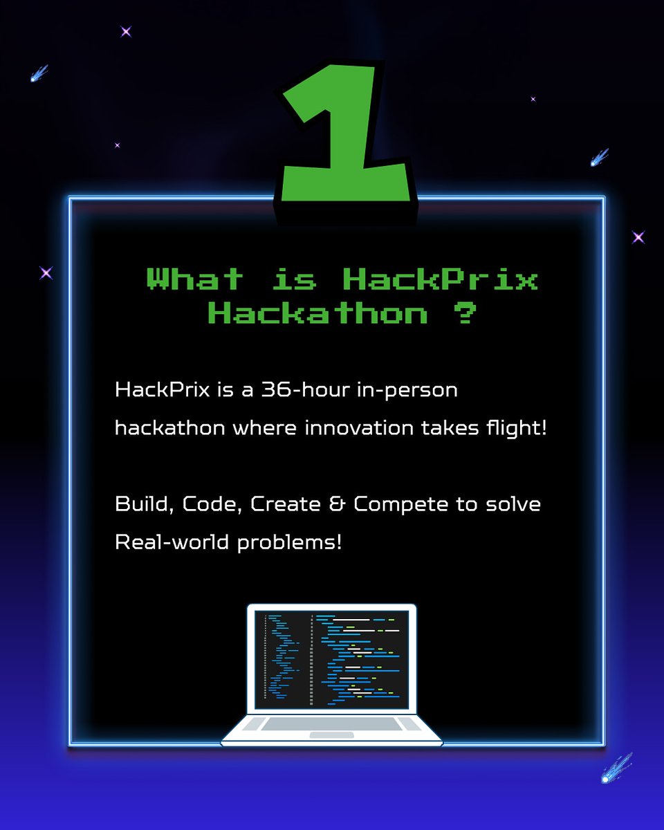 hackprix's tweet photo. | #PitStopAlert 🚦❓

Got questions about HackPrix Season 2? We’ve got answers! 🌌

Swipe through our FAQs carousel and fuel up with all the info you need before launch! 🧠

#HackPrix #HackPrix2025 #FAQDrop #HackathonGuide #MissionHackPrix #HackathonIndia #StudentHackathon https://t.co/JihqL9YOwW