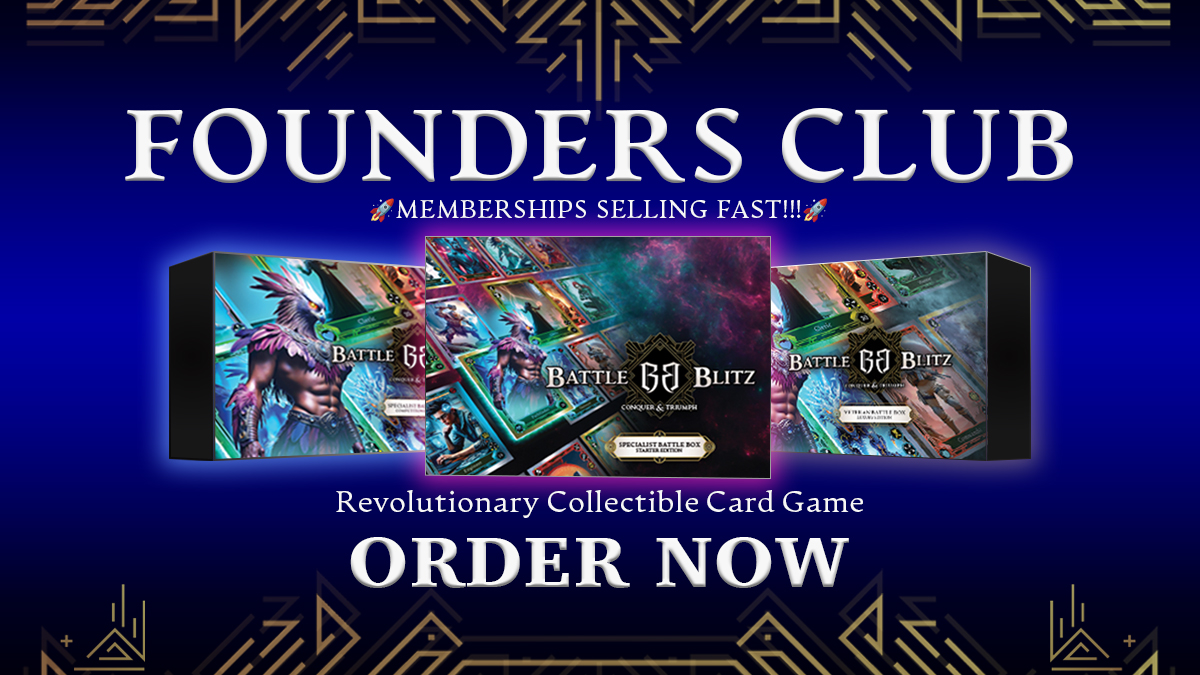 BattleBlitzGG's tweet photo. 🎉 BATTLE BLITZ FOUNDERS CLUB MEMBERSHIPS ARE STILL AVAILABLE FOR A LIMITED TIME! 🎉

🎁 Founders get early access and bragging rights for life.

👉 ORDER YOURS NOW: https://t.co/OiA92nqOeu

#BattleBlitz #FoundersClub #CCG #CollectibleCards #StrategyGame #TabletopGaming https://t.co/1eJZBcGHX6