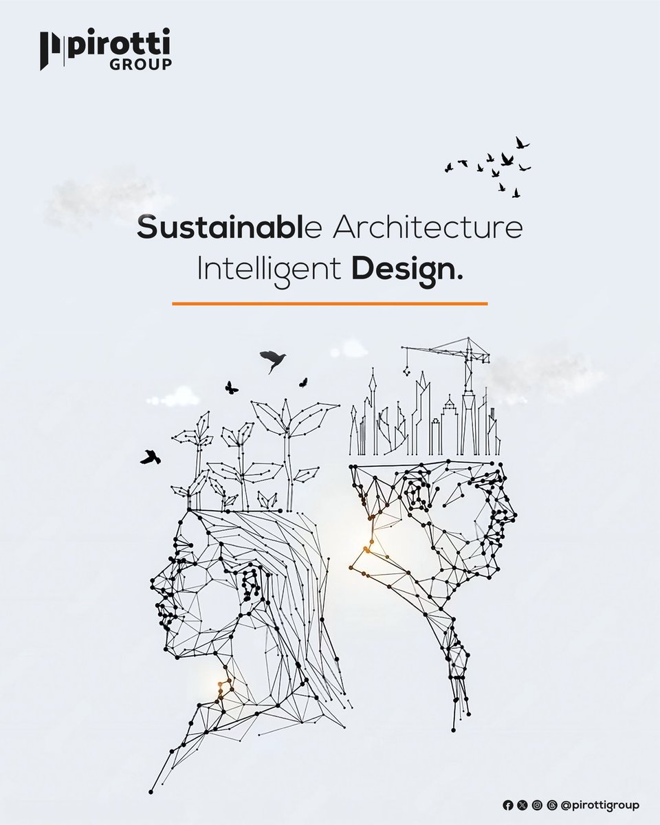 PirottiGroup's tweet image. Sustainability isn’t a feature — it’s a foundation.
 At Pirotti, every project is a product of intelligent design, low environmental impact, and high functional performance.
💡 Design that thinks. Construction that lasts.
#EcoDrivenDesign #SmartArchitecture