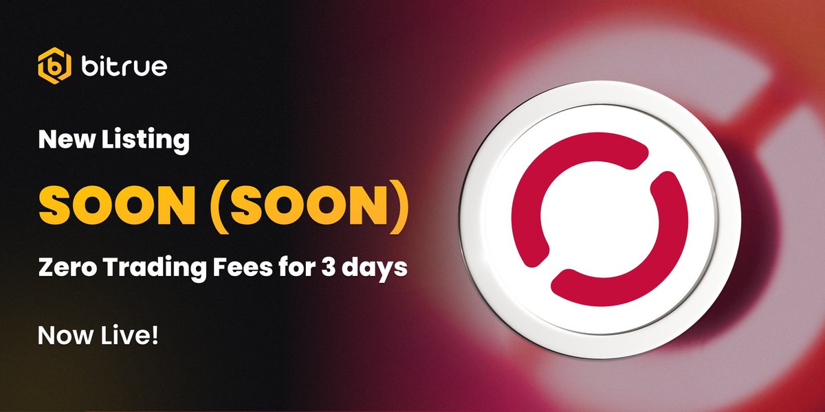 Bitrue (@bitrueofficial) on Twitter photo π₯ $SOON/USDT Spot Trading is LIVE on #Bitrue! <a href="/soon_svm/">SOON - Solana Optimistic Network (Mainnet Arc)</a>
π LIMITED-TIME OFFER: ZERO trading fees until May 26, 11:00 UTC!
π Trade now: bitrue.com/trade/soon_usdβ¦
π New Users: bitrue.com/rewards?cn=399β¦ π₯ $SOON/USDT Spot Trading is LIVE on #Bitrue! <a href="/soon_svm/">SOON - Solana Optimistic Network (Mainnet Arc)</a>
π LIMITED-TIME OFFER: ZERO trading fees until May 26, 11:00 UTC!
π Trade now: bitrue.com/trade/soon_usdβ¦
π New Users: bitrue.com/rewards?cn=399β¦