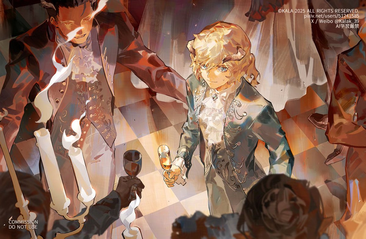 【Work】
I have drawn a series of illustrations for the fan fiction "破曉降至" related to Louis Guiabern in Metaphor: Refantazio.

Thanks for the commission!
（4/12）