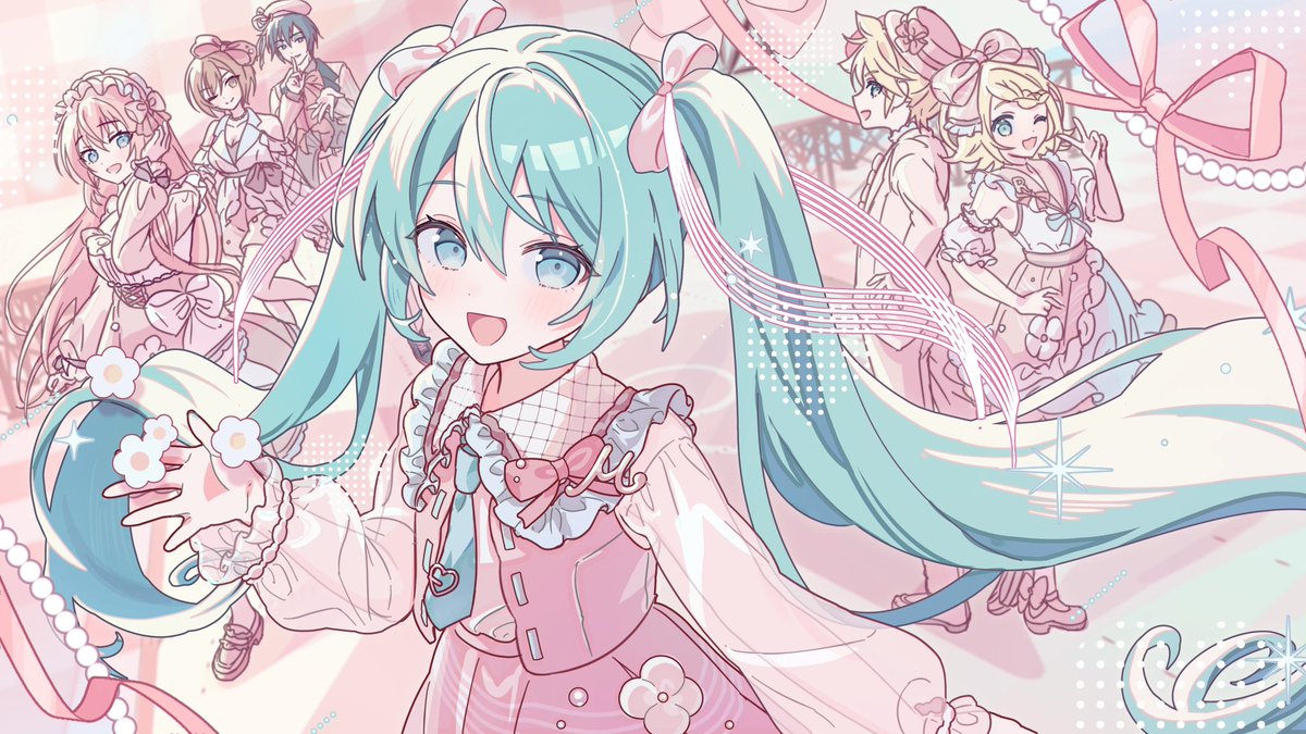 「piapro×LIVE DAM カラオケ背景イラスト」にこちらのイラストを採用していただきました✨️