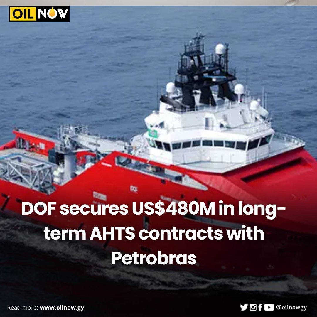 oilnowgy's tweet image. Following a competitive tender process, DOF Group ASA has been awarded four long-term charter and service contracts by Petrobras in Brazil.
READ MORE HERE: oilnow.gy/news/dof-secur…
#dofgroup #petrobras #vessels