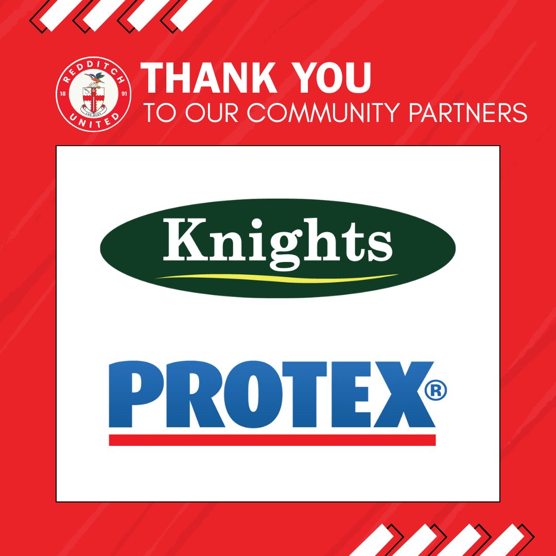 Redditch United (@redditchutd) on Twitter photo Thank you to our community partners for their support throughout the 2024/25 season!
Both <a href="/Knightspharmacy/">Knights Pharmacy</a> and <a href="/Protex_Latches/">Protex Fasteners</a> have added great value to our community offering, and we'd like to thank them for their support π€ Thank you to our community partners for their support throughout the 2024/25 season!
Both <a href="/Knightspharmacy/">Knights Pharmacy</a> and <a href="/Protex_Latches/">Protex Fasteners</a> have added great value to our community offering, and we'd like to thank them for their support π€