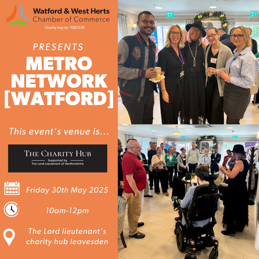 😊 Don't miss out on our Metro Network [Watford]

🔐 Your network is the key to you success, increasing visibility, making connections, building relationships and discovering new opportunities.

Secure Your Spot… 👉 tinyurl.com/yc2w5czw