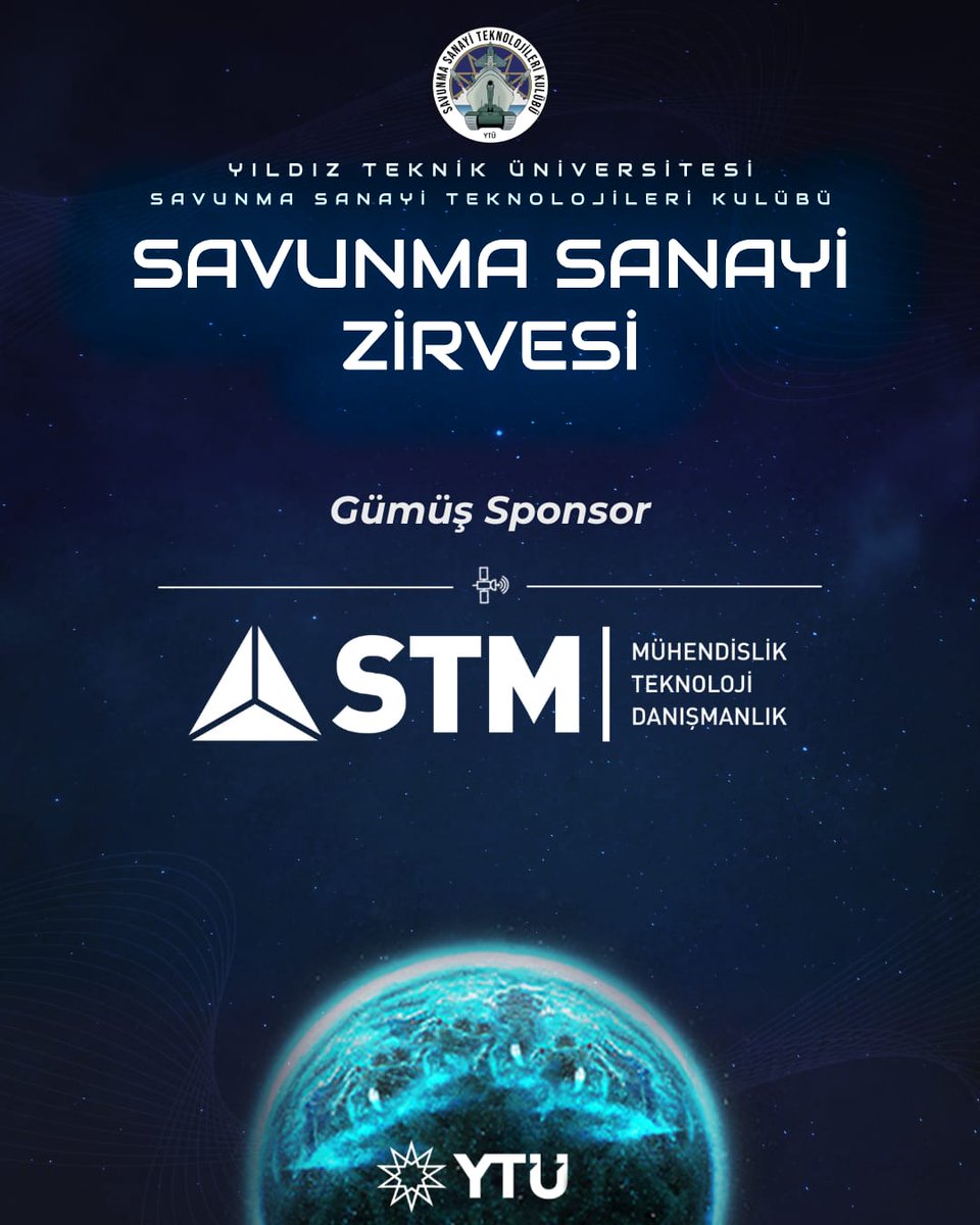 27 Mayıs 2025 tarihinde Davutpaşa Kampüsü Elektrik-Elektronik Fakültesi Konferans Salonu'nda gerçekleştireceğimiz ve sektörün dev firmalarını bir araya getiren Savunma Sanayi Zirvesi'25 etkinliğimize Gümüş Sponsor olan STM Firmasına desteklerinden ötürü teşekkür ederiz.