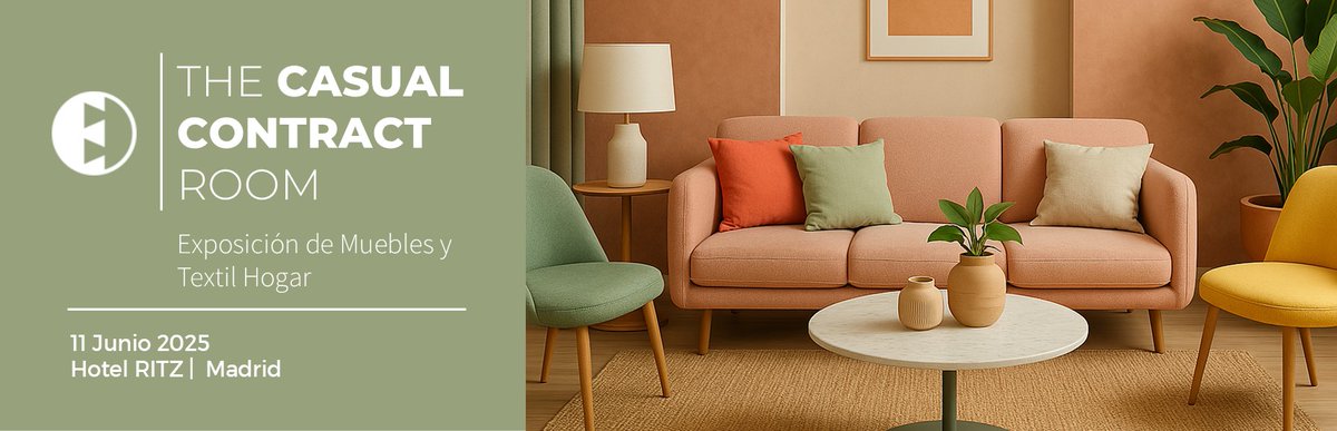 ¿Eres profesional del hábitat o el contract? 
Save the date⤵️

THE CASUAL CONTRACT ROOM Madrid. 
Una exposición de más de 25 marcas líderes del textil-hogar y mobiliario.

🗓️ 11 de junio
📍 Hotel Mandarin Oriental Ritz 
🕘 De 9:00 a 20:00 h

¡Infórmate! acortar.link/tTRC80
