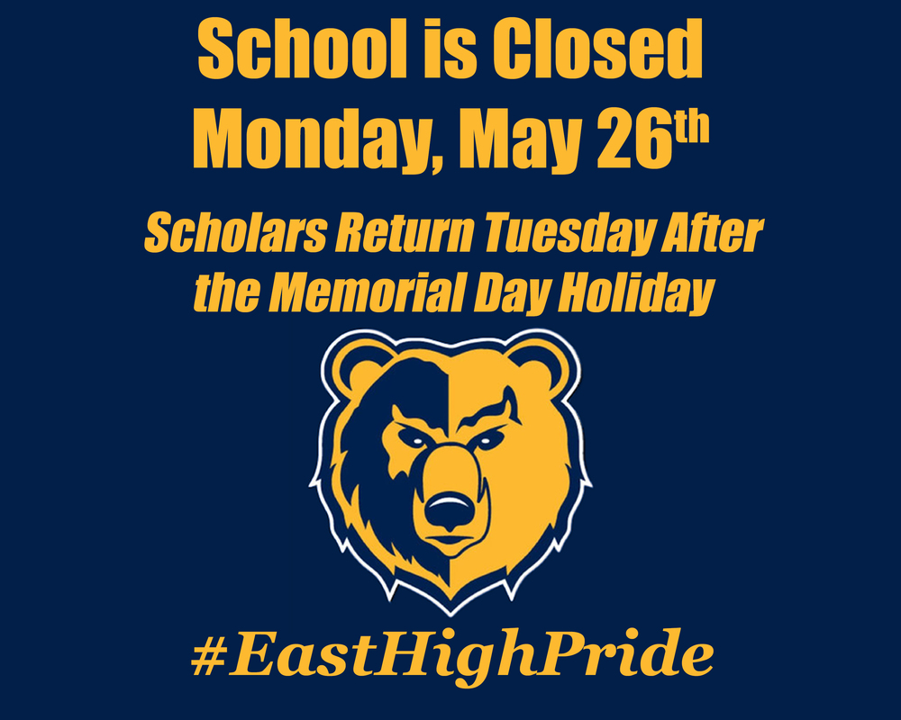 Reminder: No School on Monday, May 26th for Memorial Day ycsd.org/o/east/article…
