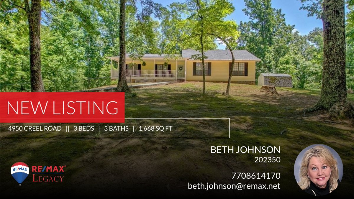 bjohnsonremax's tweet photo. 📍 New Listing 📍 Take a look at this fantastic new property that just hit the market located at 4950 Creel Road in Chattahoochee Hills. Reach out here or at 7708614170 for more information

RE/MAX Legacy
Peachtree City, GA https://t.co/MfNYNhplcK https://t.co/Q5EzCLZfCE