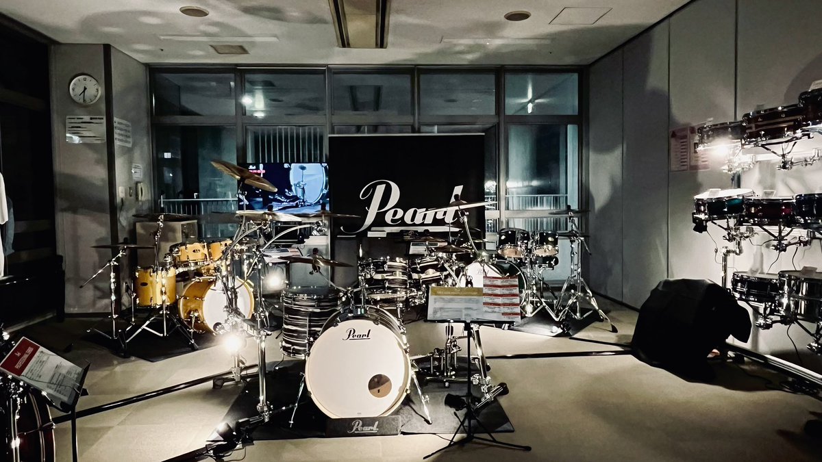 pearl_drum's tweet photo. いよいよ明日から #ドラパラ大阪2025
パールブース設営完了です！

当面ここでしか見られない新製品も展示します🥁

会場にて当日入場券/イベント入場券も販売予定！新大阪駅近🚃、近隣にコインパーキング🚗多数ありのココプラザ🏢
完全室内で雨でも楽しく過ごせます☔️
是非皆様のお越しをお待ちしております！

▼入場チケット情報
https://t.co/Gs1UWjzaDS