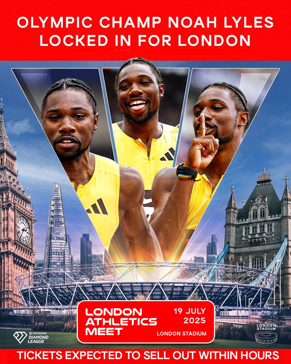 Guess who's back 🤫

Olympic champion Noah Lyles is heading back to #LondonDL💪

#DiamondLeague #RoadToTheFinal
