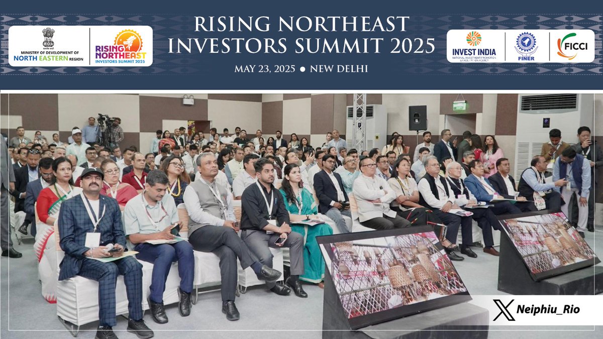 Addressed the Rising Northeast Investors Summit 2025 on 'Threads of Heritage: Textiles, Handlooms &amp; Handicrafts in Focus'. This gathering is more than business, it's a celebration of a living legacy, weaving tradition &amp; opportunity, &amp; a tribute to the Region's culture &amp; potential