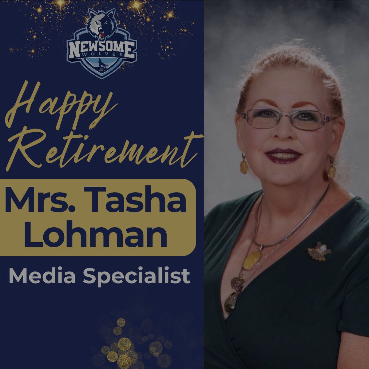 Newsome High School (@hcpsnewsomehs) on Twitter photo 🎉 After 38.74 years in education, Tasha Lohman is retiring this June! A Hillsborough High grad, she began her teaching journey in 1986 at King High School and joined Newsome in 2014. Congratulations, Mrs. Lohman! You will be missed! 🌟 #Retirement #ThankYou💙 🎉 After 38.74 years in education, Tasha Lohman is retiring this June! A Hillsborough High grad, she began her teaching journey in 1986 at King High School and joined Newsome in 2014. Congratulations, Mrs. Lohman! You will be missed! 🌟 #Retirement #ThankYou💙