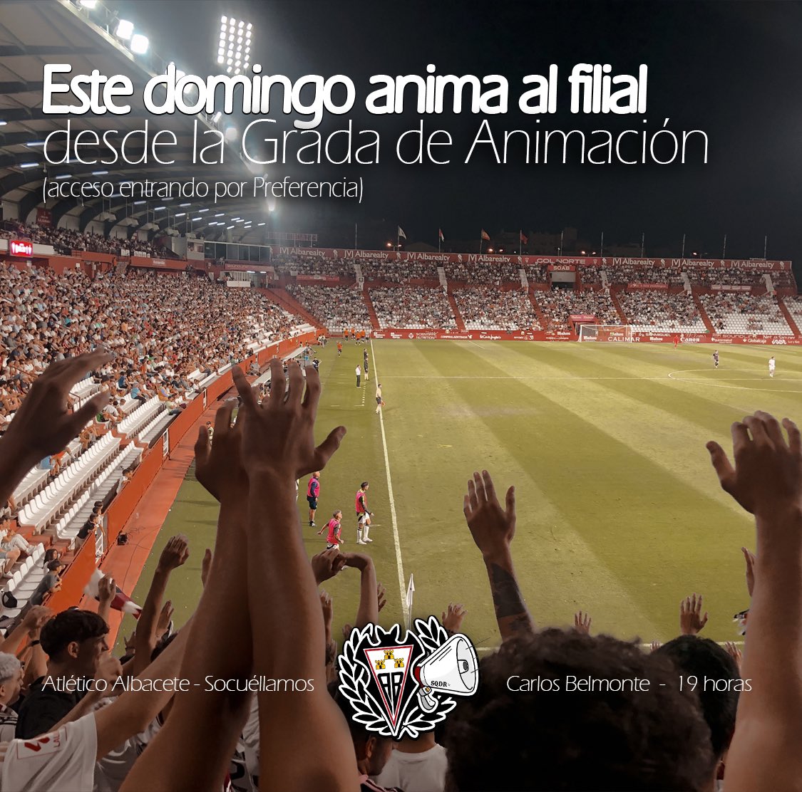 El domingo, anima al filial desde la Grada de Animación.

#TusLocosDeGolSur 📣🦇