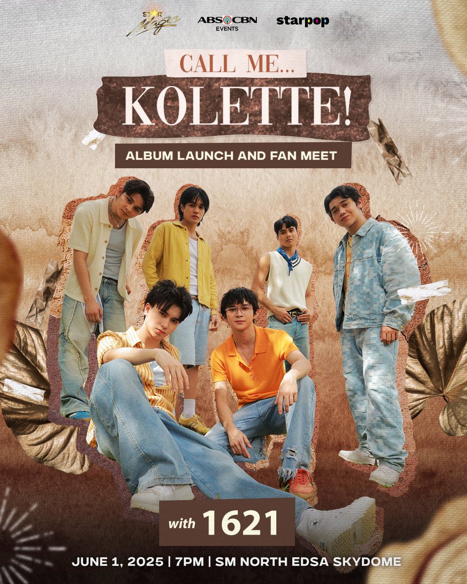 StarMusicPH's tweet photo. The Rising P-Pop Group @1621PH will join our dear @kolettemadelo on her Album Launch and Fanmeet sa SM North EDSA Skydome! ✨

See you guys there!

📞CALL ME KOLETTE
JUNE 1 - 7PM 

#CallMeKolette #KoletteMadelo #1621PH #KOLETTEAlbumLaunch #StarMusicPH #StarMagic #ABSCBNEvents https://t.co/SR4JgU6Ihg