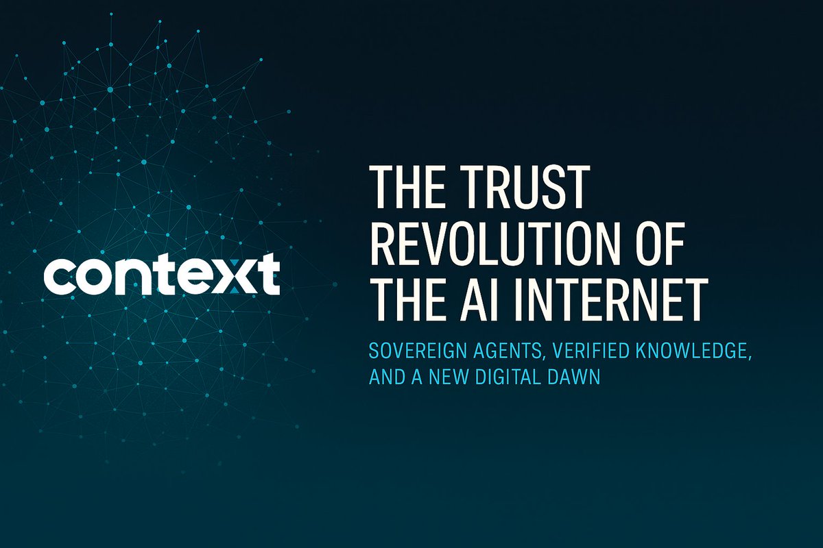 This is a topic I have been exploring for a while now, and it is time to encapsulate everything into one long, but insightful post.
 
The Trust Revolution of the AI Internet → Sovereign Agents, Verified Knowledge, and a New Digital Dawn