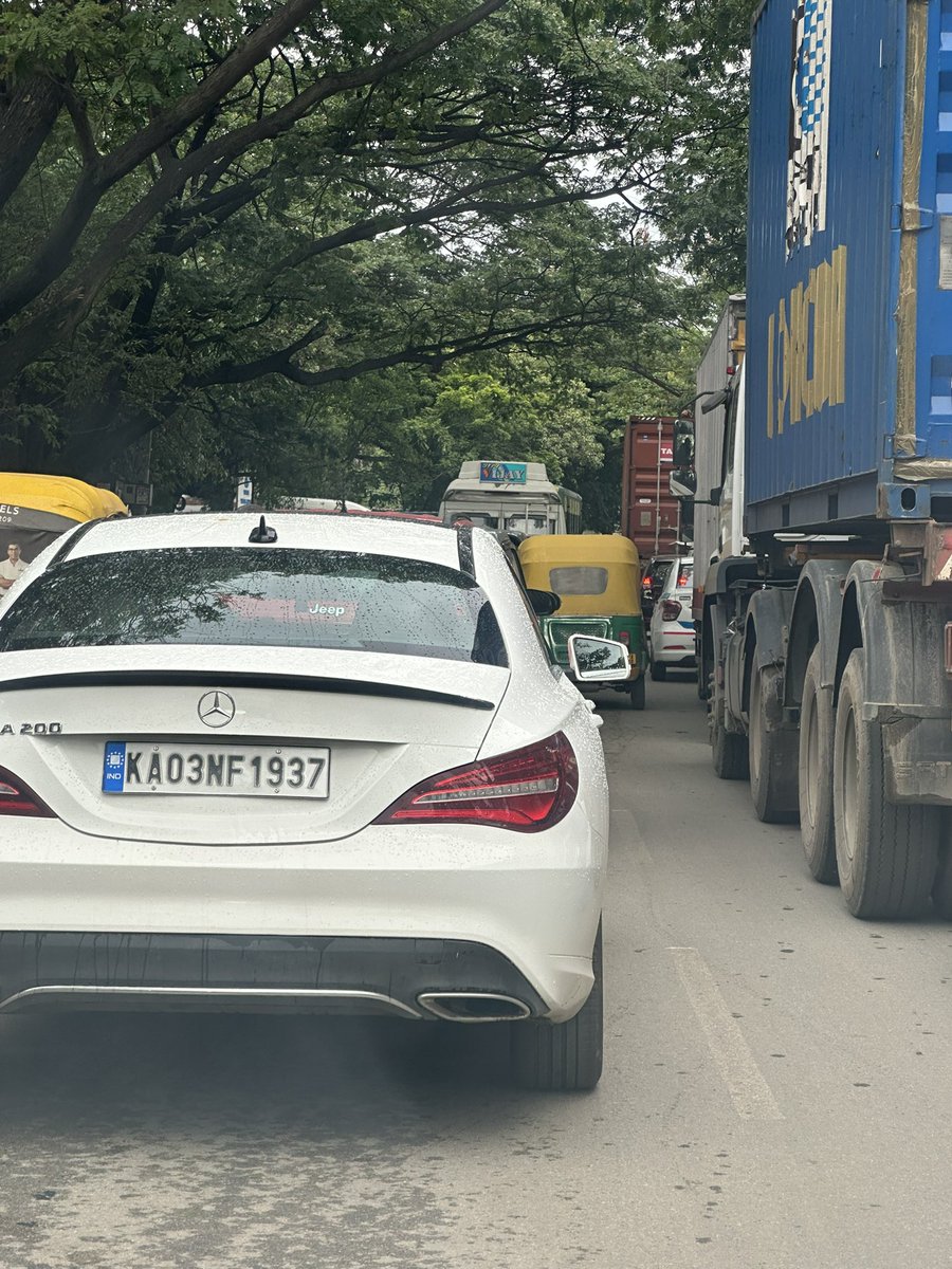 Sandeepagg74's tweet photo. @CPBlr @WFRising can something be done to avoid trucks at peak hours. Please see pictures at 4:30 pm on Friday outside Manipal hospital Whitefield. https://t.co/rlk1K3JVa4