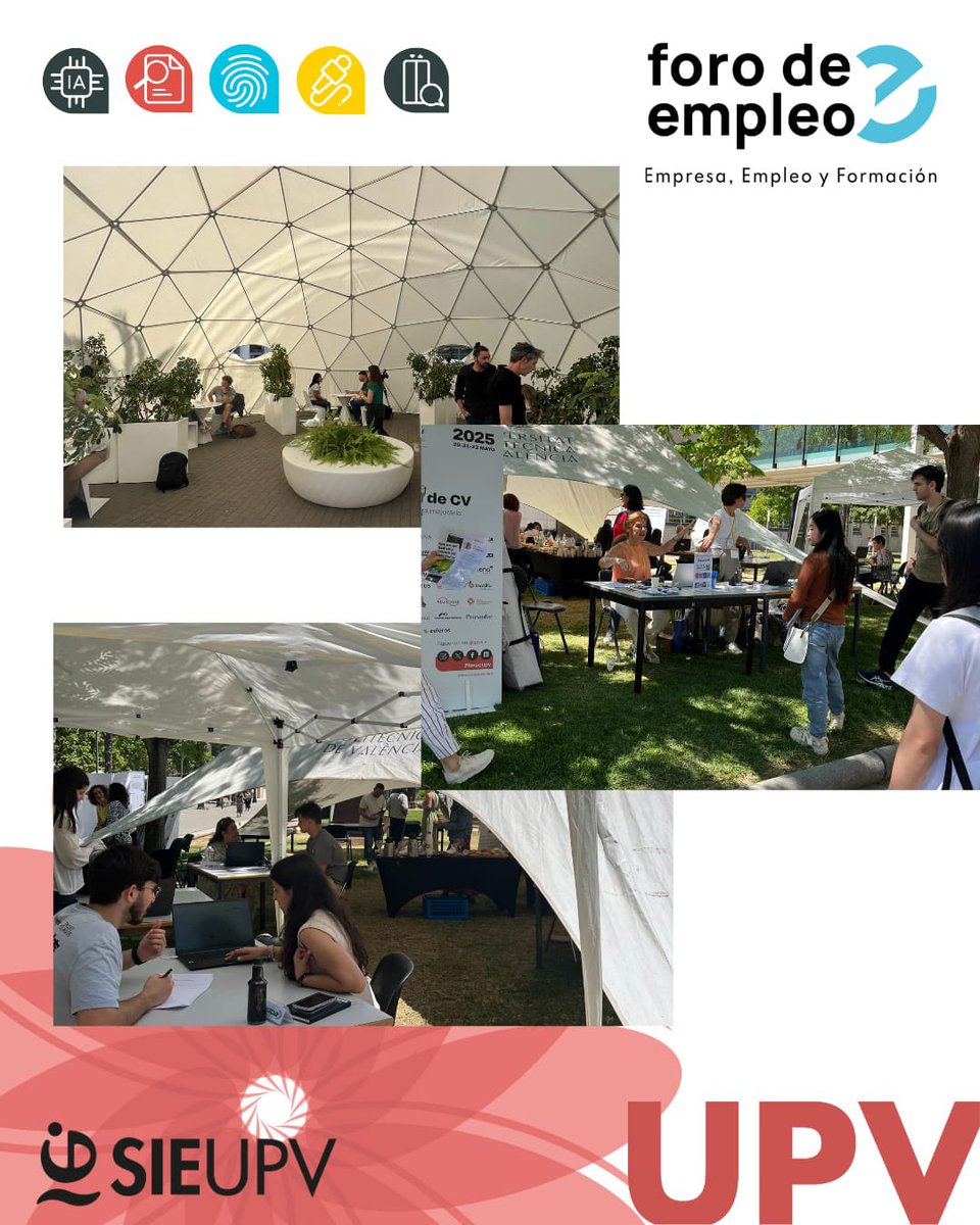 upvsie's tweet photo. Del 19 al 23 de mayo  + de 9️⃣0️⃣0️⃣participantes se han preparado con 5 actividades diferentes:  IA aliada 🤖, preséntate en 1 minuto elevator pitch 🛗, revisión de cv 📄, huella digital👣 e interview lab 📹 con 5️⃣0️⃣ empresas 
😁Te esperamos los días 28 y 29 de mayo en #foroeupv https://t.co/ALfw84arOS