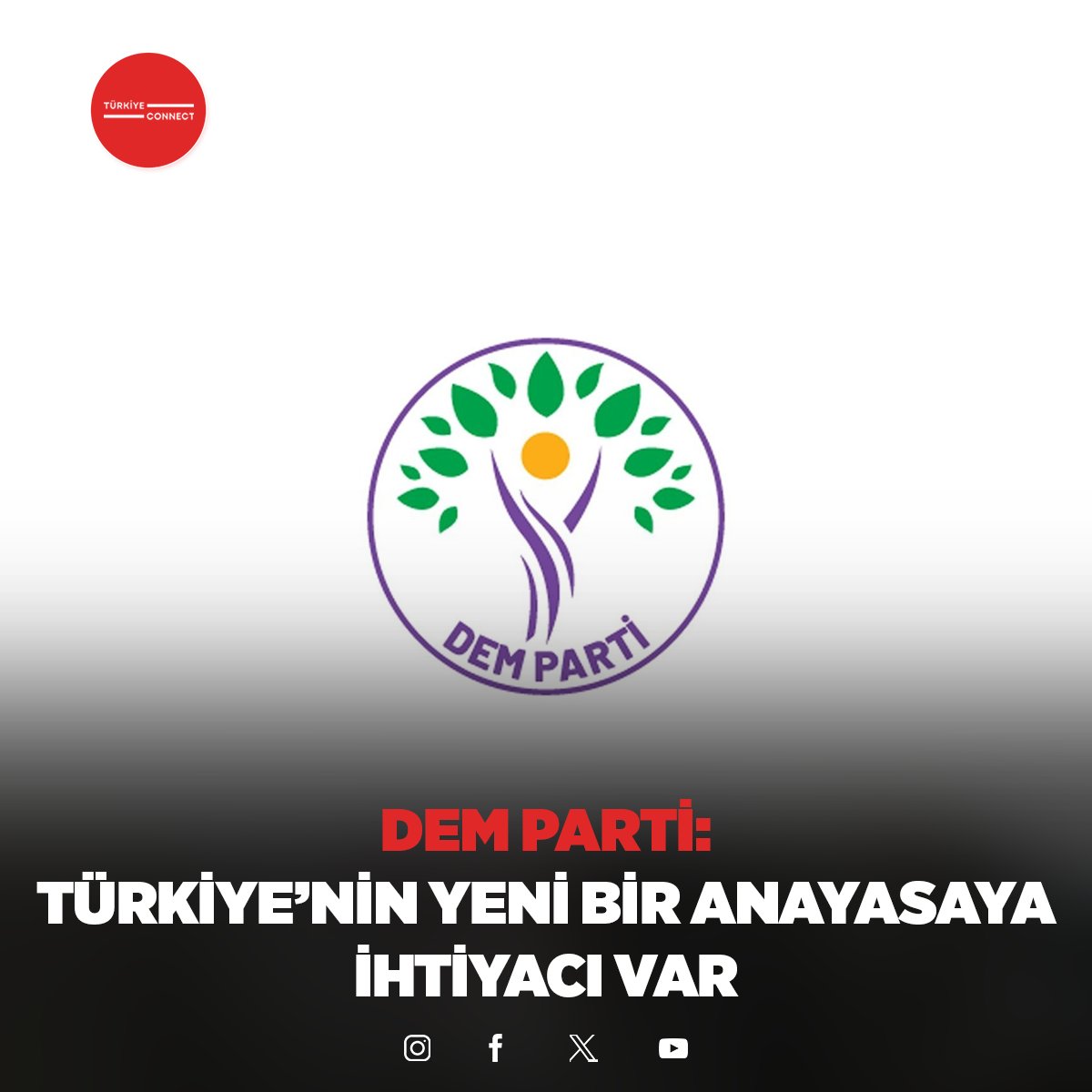 DEM Parti:

Türkiye’nin yeni bir anayasaya ihtiyacı var. Kimsenin sanırım itirazı da yoktur.

#haber #gündem #anayasa