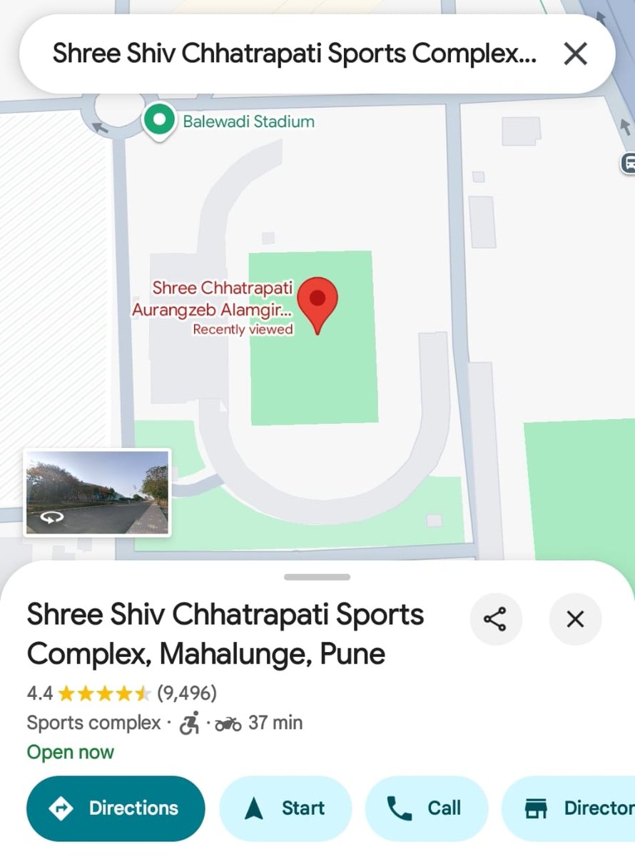 sakal_hindu_'s tweet image. The name of the sports complex at the International #BalewadiStadium in #Pune has been changed on Google Maps from "Shri ShivChhatrapati Sports Complex" to "Shri ShivChhatrapati Aurangzeb Alamgir".
Strict criminal charges should be filed and immediate arrests made against those…