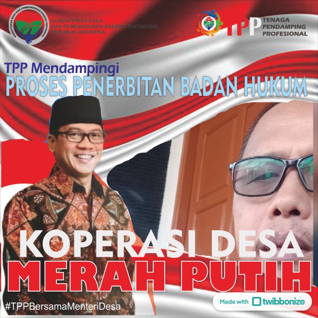 #TppKawalBadanHukumKdmp

Setelah musyawarah desa khusus Pembentukan KDMP dan akte notaris, semua TPP mengawal KDMP untuk proses mendapatkan badan Hukum

#TppKawalBadanHukumKdmp

<a href="/prabowo/">Prabowo Subianto</a>
<a href="/YandriSusanto27/">Yandri Susanto</a>
<a href="/ArizaPatria/">Ariza Patria</a>
<a href="/taufikmadjid71/">IG : taufik.madjid</a>
<a href="/kemendespdt/">#BangunDesaBangunIndonesia</a>
<a href="/bpsdmkemendesa/">Bpsdm Kemendesa</a>
<a href="/desapenusantara/">desapesonanusantara</a>