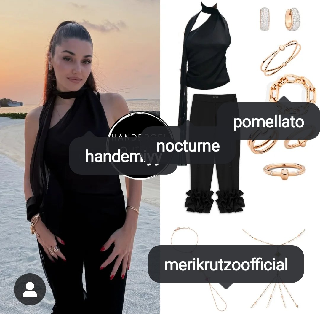Me gusta mucho este outfit diseñado por #HandeErçel para #Nocturne. Se ve muy cómodo y a la vez con un punto de sofisticación, me gusta mucho. También ese tipo de joyas más de verano mezcladas con las de  #Pomellato