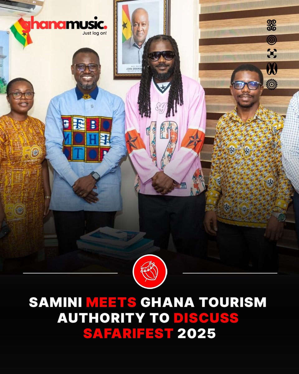 Samini (<a href="/samini_dagaati/">SAMINI</a> ) meets with the Ghana Tourism Authority to discuss a cultural partnership for this year’s SafariFest (Saminifest),a cultural and creative arts festival set to take place later this year.
🔗 : wp.me/p8iuh-x42
#GhanaMusic