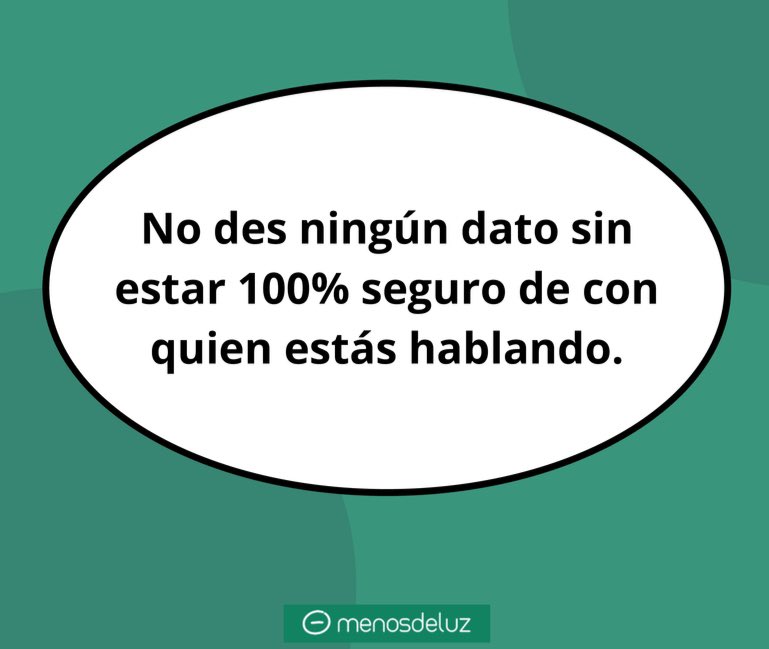 menosdeluz's tweet photo. Mucho cuidado con estos fraudes 
#menosdeluz #luz #ahorra #compañía #pagamenos https://t.co/F9LkcTJiOF