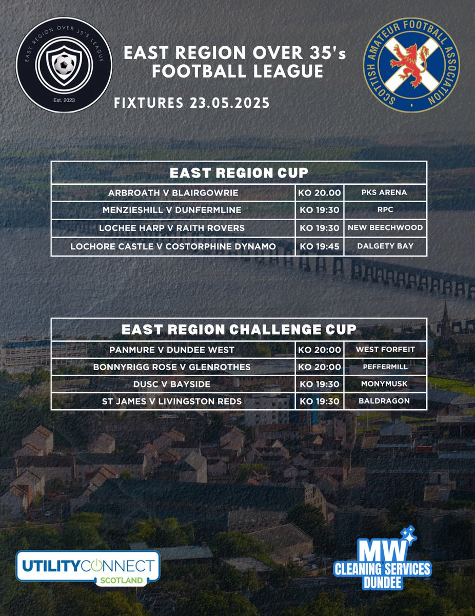35sEastRegion's tweet photo. Tonight’s fixtures https://t.co/nuK4SfZtcc