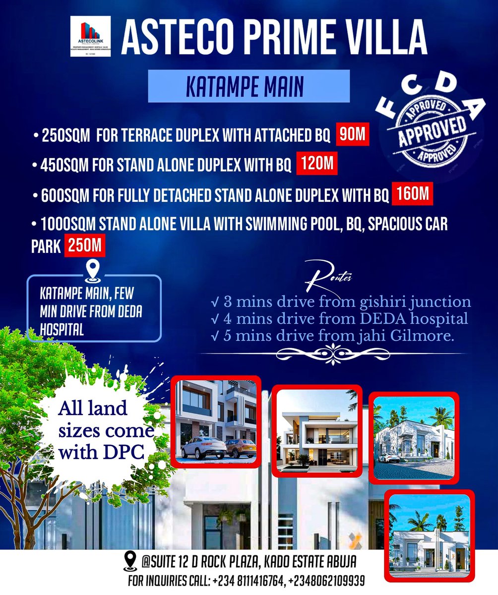 astecohomes's tweet photo. Astecolinks Project Ltd. 
Contact us for more information and inquiries #08111416764, #08062109939 #trending #highlights https://t.co/LyvZ2D8ixJ
