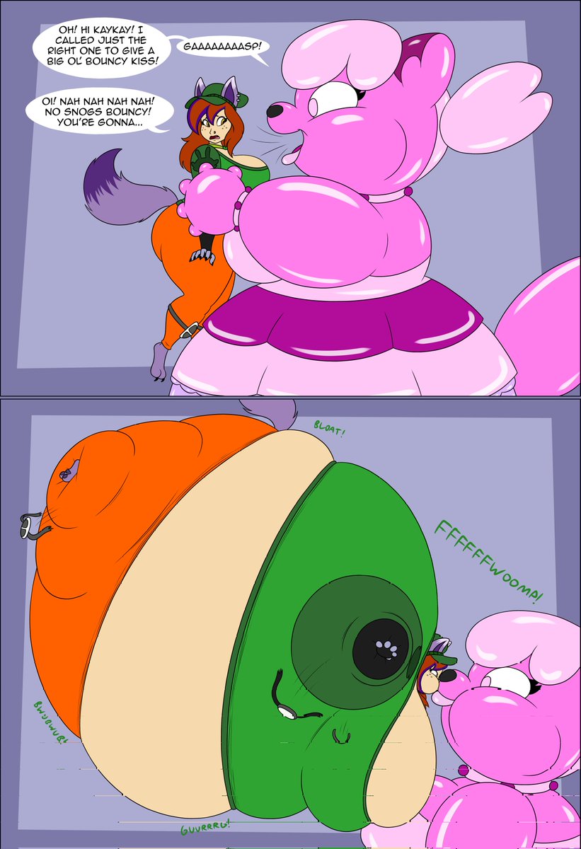 LJcaffie (@lj_caffie) on Twitter photo A commission drawn for <a href="/StellarSwotter/">Stella Swotter</a>
Looks like Maxine wasn't able to prevent her transformation into Ms Bouncy again. And Kaykay was just unfortunate enough to be around for a big ol' smooch! ❤️🎈 A commission drawn for <a href="/StellarSwotter/">Stella Swotter</a>
Looks like Maxine wasn't able to prevent her transformation into Ms Bouncy again. And Kaykay was just unfortunate enough to be around for a big ol' smooch! ❤️🎈
