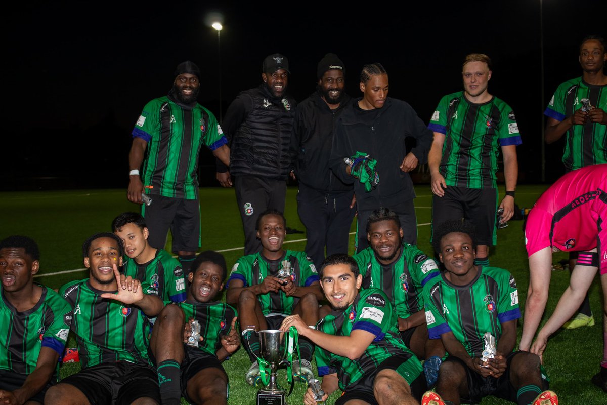 CBHounslowUTD's tweet photo. CHAMPIONS 🏆.                                Moments from our thrilling 2-1 win in the final! 👏 Proud of our team for bringing home the cup! 💥 #Champions #FinalWin #TeamWork https://t.co/dexxNV4QYC