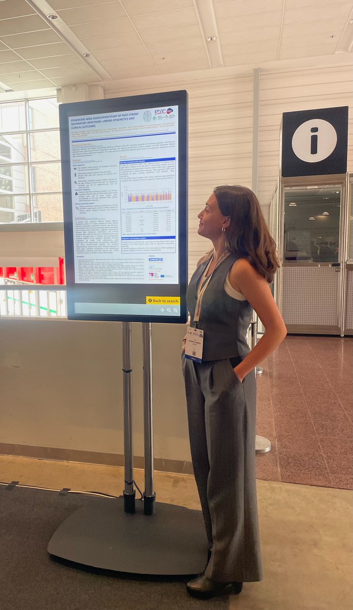 Stroke Pharmacogenomics and Genetics (@pharmaepigenlab) on Twitter photo Our fellow researcher <a href="/laiamarine/">Laia Mariné</a> just presented her poster “Epigenome-wide association study of post-stroke respiratory infections: linking epigenetics and clinical outcomes” at #ESOC25!
Proud to see our work reaching international audiences! <a href="/ESOstroke/">European Stroke Org</a> <a href="/IRSantPau/">Institut de Recerca Sant Pau</a> Our fellow researcher <a href="/laiamarine/">Laia Mariné</a> just presented her poster “Epigenome-wide association study of post-stroke respiratory infections: linking epigenetics and clinical outcomes” at #ESOC25!
Proud to see our work reaching international audiences! <a href="/ESOstroke/">European Stroke Org</a> <a href="/IRSantPau/">Institut de Recerca Sant Pau</a>
