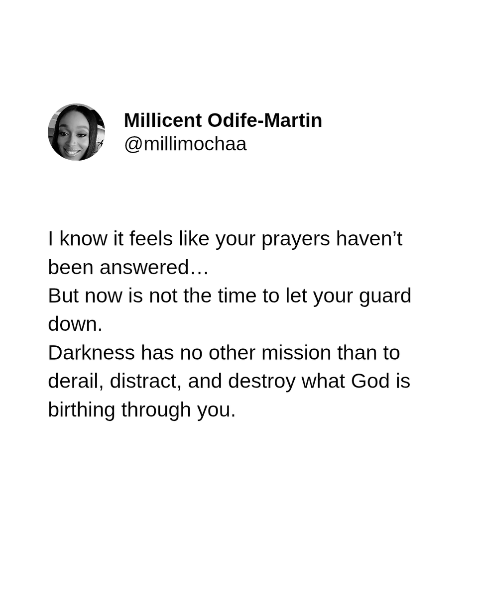 Millimochaa's tweet photo. If you have been called to lead, build, and influence in any industry, understand that the opposition you face isn’t always visible.

But know this

Heaven hears
God responds
And angels fight on your behalf https://t.co/8Egmbogzso