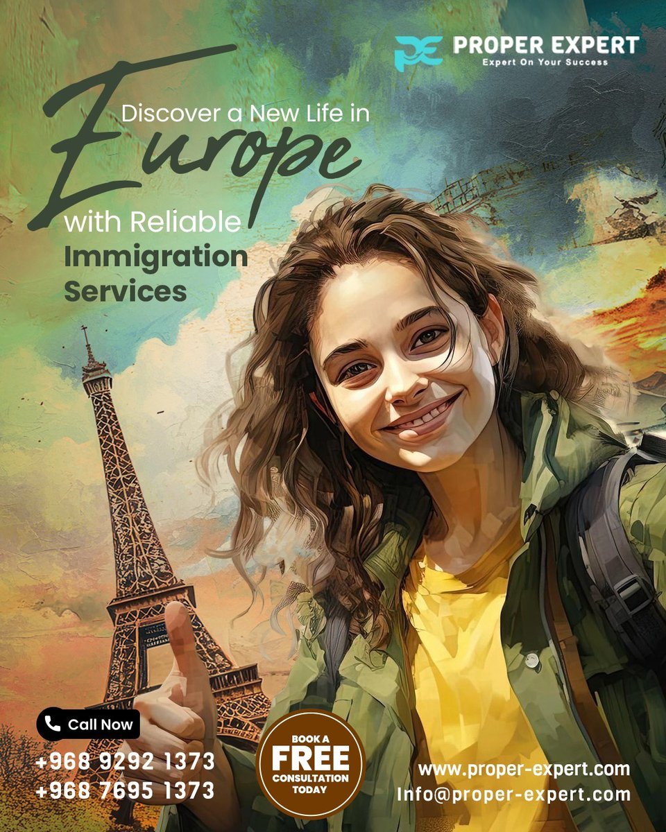 expert83510's tweet photo. Discover a new life in Europe with Proper Expert —book your free consultation today!
🔗 https://t.co/F0R6I4BIn1
💬 +96892921373
📞+968 7695 1373
-
-
#ProperExpert #ImmigrateToEurope #EuropeImmigration #VisaServices #MoveToEurope #NewLifeAbroad #TravelEurope https://t.co/BgchHHgKqg