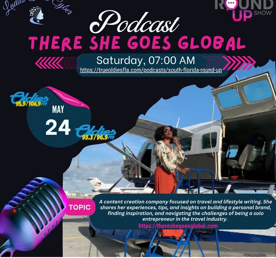 lahscar's tweet photo. Tune into South Florida Community Roundup on May 24 at 7am, I’m going to share the story of There She Goes Global, the highs and the lows.  If you’re looking for motivation, this is it right here  

Get ready to be inspired: https://t.co/5Il9kCEsxI

#travel #podcast #PodcastTips https://t.co/CblJeUJSQ3