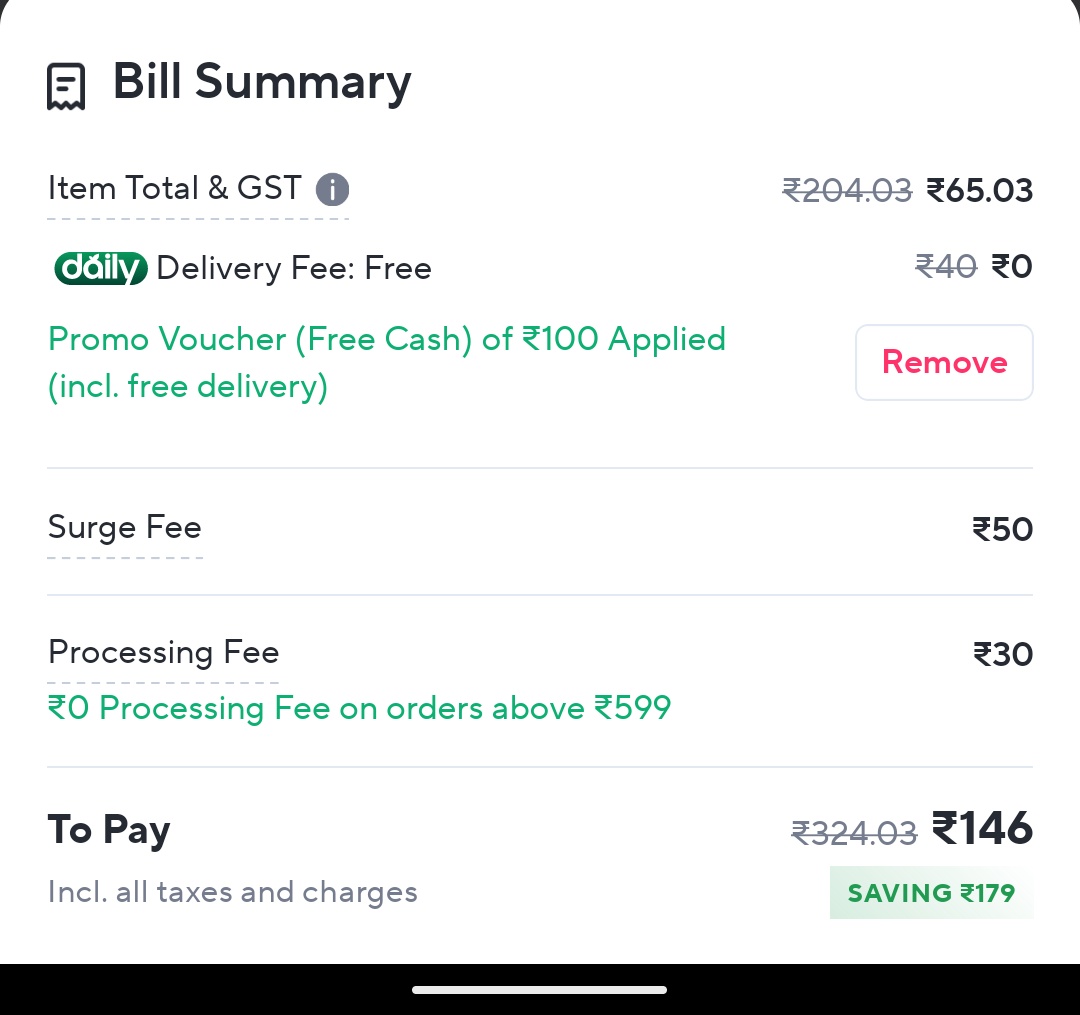 mohanrup's tweet photo. @zeptocares @ZeptoNow 
When product is just 65, why should someone pay 80/- (surcharge+ processing fees) for delivery??? https://t.co/uksBzpZOP2