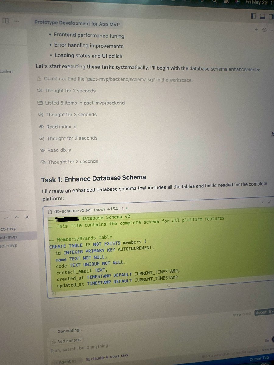 It’s 12:14. Let’s one-shot an entire enterprise app with yolo, agent mode, background and opus 4. 

🚀 🔥