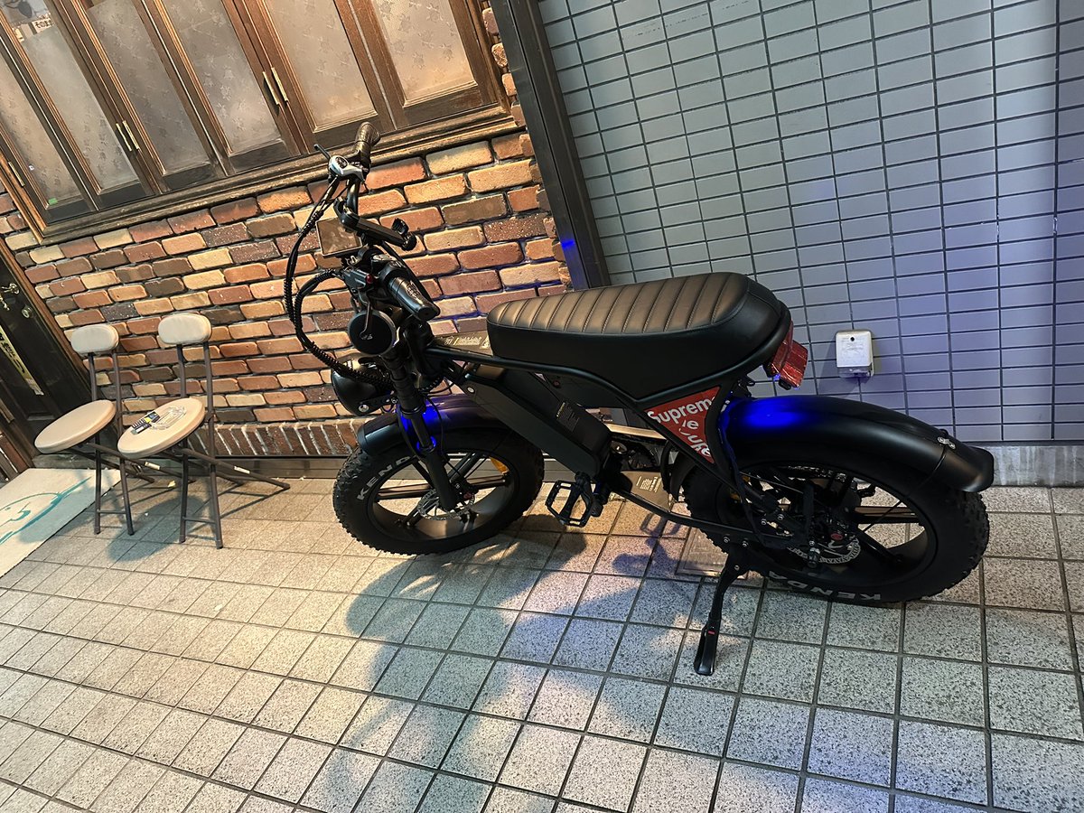 marusuke16's tweet photo. この空白の時間にE-bike納車して休みん時とかは基本チャリでふらついてます🏍️

このチャリ見つけたら僕ですww

#ebike https://t.co/SKxPhIWqCg