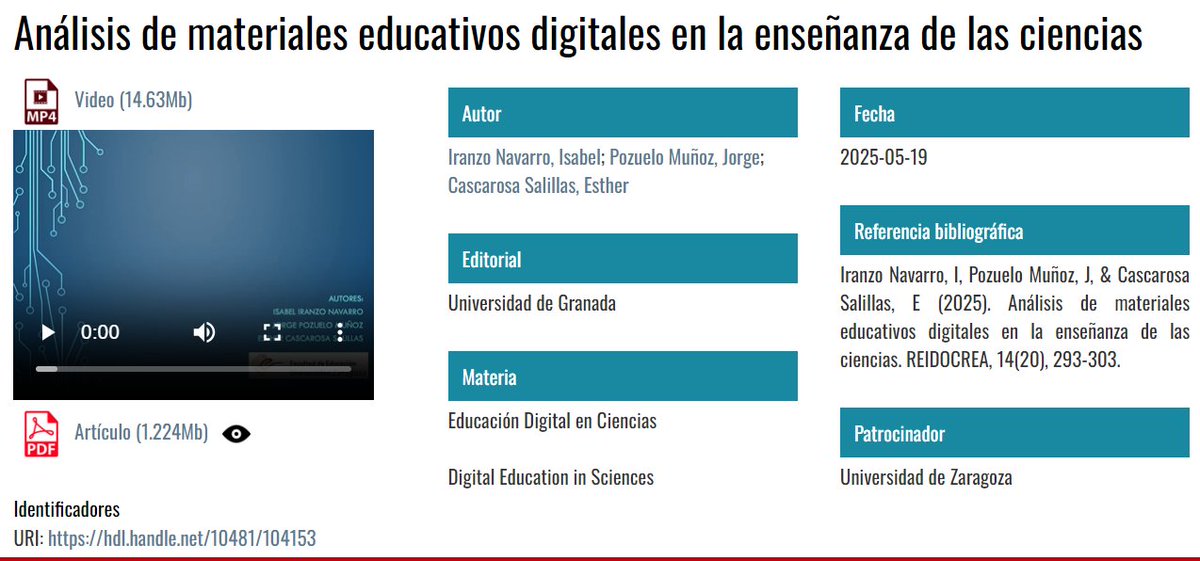 daniel_albertos's tweet image. En cuanto al uso de recursos digitales en el aula, recordemos que el aspecto clave, más allá de su dominio técnico, reside en el conocimiento por parte del profesorado de su uso pedagógico dentro de un marco didáctico y curricular concretos. 
digibug.ugr.es/bitstream/hand…