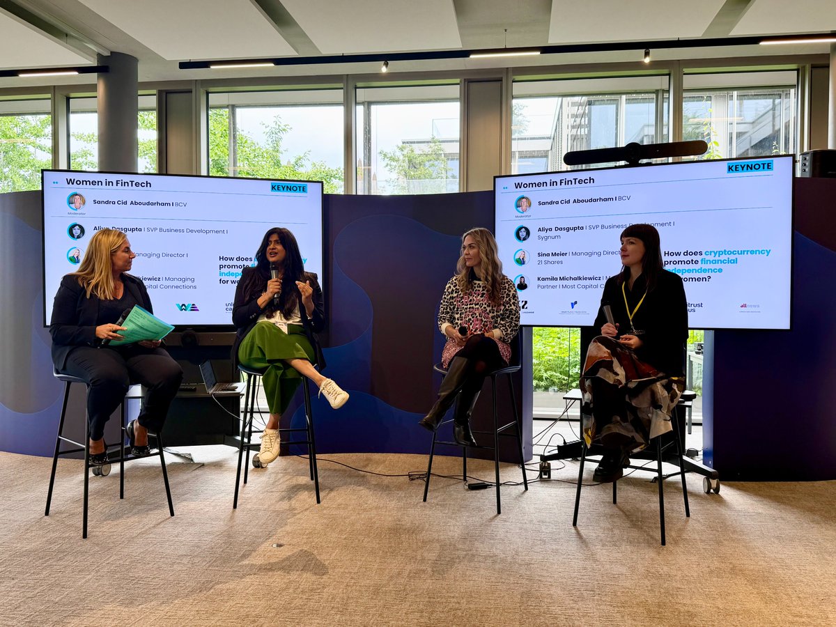 Sygnum Bank (@sygnumofficial) on Twitter photo Sygnum Bank's <a href="/AliyaDG/">Aliya Das Gupta</a> took the stage at Women in FinTech 2025 organised by <a href="/unlimitrust/">unlimitrust</a>, 42 Lausanne, Vaud Place financière, <a href="/wiw3ch/">Women in Web3 Switzerland</a> and Allnews.ch in Lausanne.
"Gold wedding jewelry was once a woman’s silent savings account - now, it’s joined by her cold wallet in Sygnum Bank's <a href="/AliyaDG/">Aliya Das Gupta</a> took the stage at Women in FinTech 2025 organised by <a href="/unlimitrust/">unlimitrust</a>, 42 Lausanne, Vaud Place financière, <a href="/wiw3ch/">Women in Web3 Switzerland</a> and Allnews.ch in Lausanne.
"Gold wedding jewelry was once a woman’s silent savings account - now, it’s joined by her cold wallet in