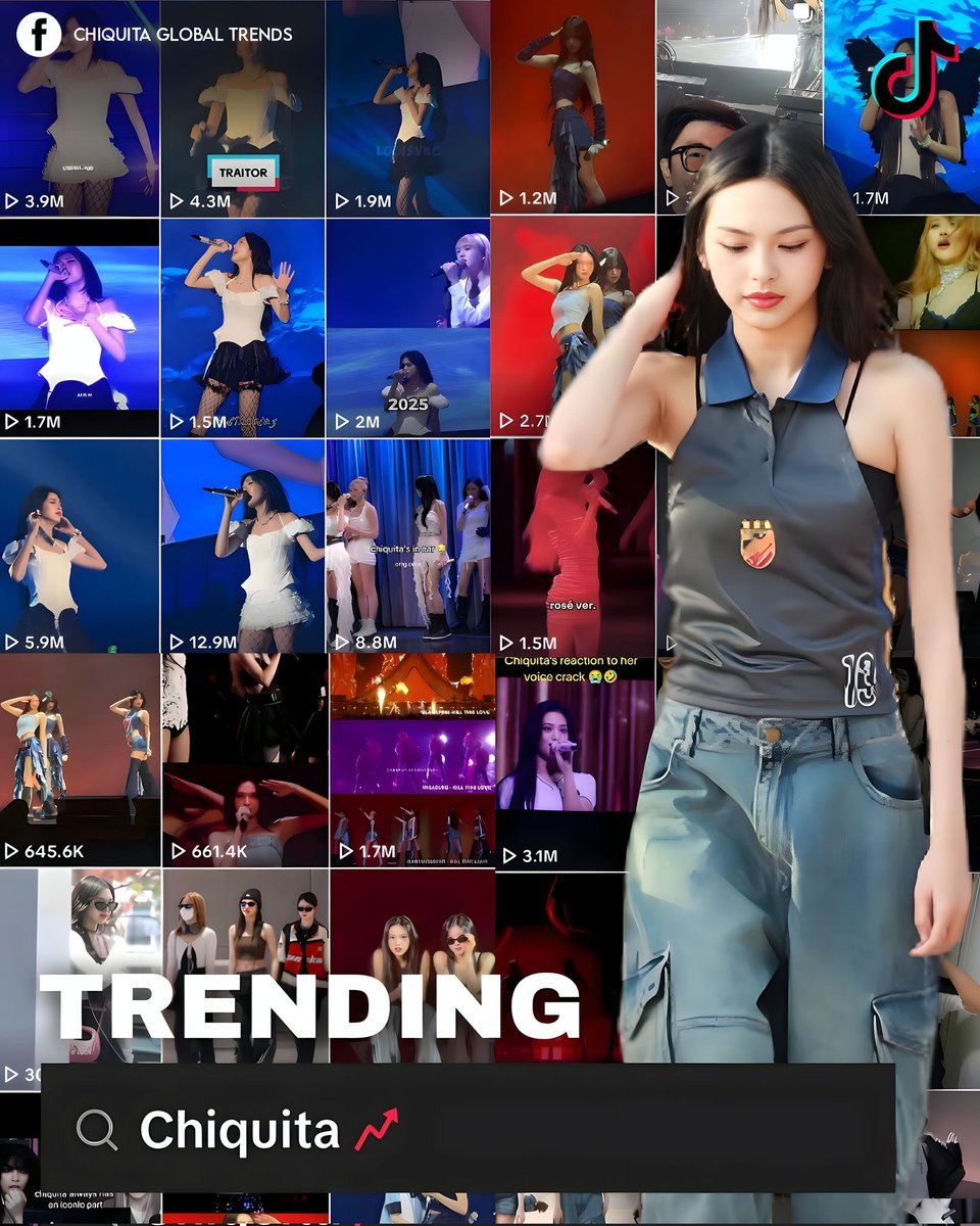 chiquitatrends's tweet photo. Chiquita was Trending on Tiktok earlier due to many users are actively searching her, and multiple videos of her goes viral on Tiktok

Queenquita trending again 🔥

#CHIQUITA #치키타 #チキータ #BABYMONSTER https://t.co/CWAf0QiiAT