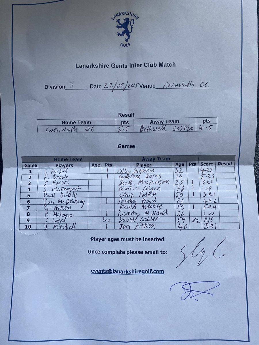BCGCTeam's tweet photo. Very close game last night! Congratulations to Carnwath and best of luck for remainder of the season ⛳️ https://t.co/d59RNXc54K