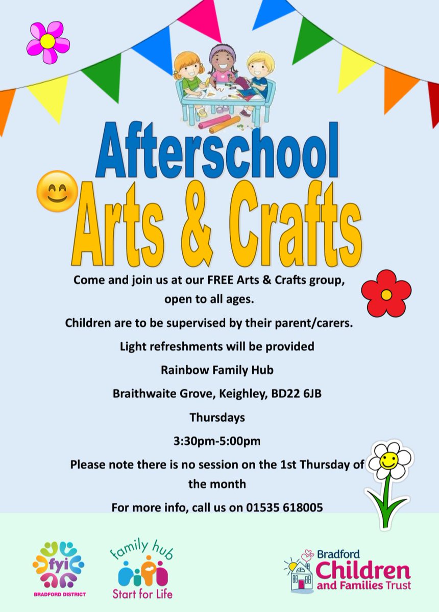 After-school Arts and Crafts club at the Rainbow Family Hub
